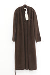 SWAYING 25 Fall/Winter Collection: Yak Wool Faux Fur Long Cardigan SW-SW25AW1T42C2S2-SZ, Dark Brown